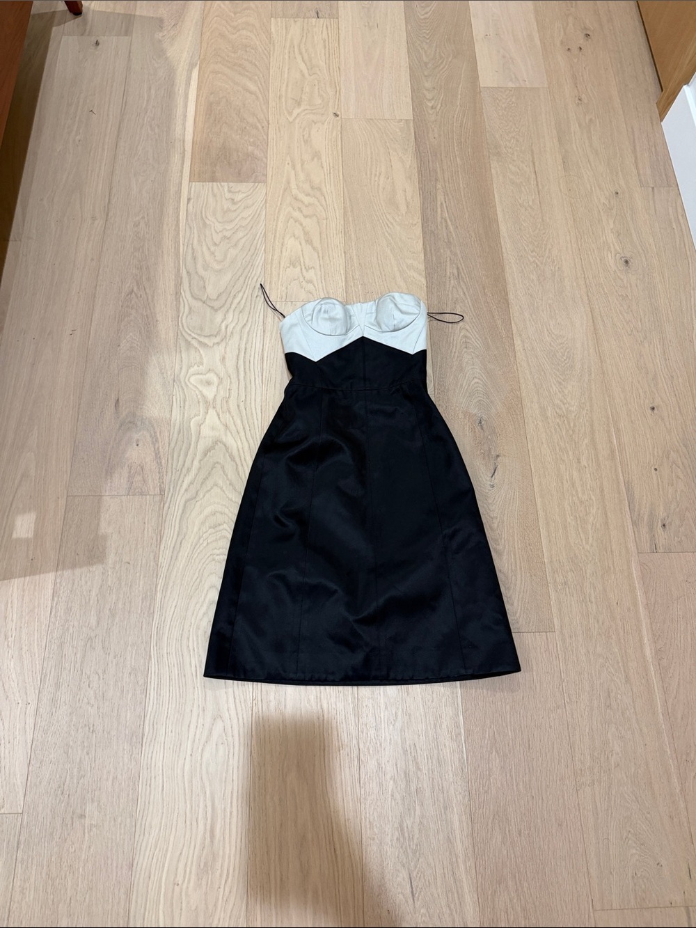 Jason Wu Black and White Strapless Sheath Dress